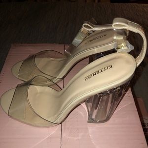 Kittenish brand Aspen Clear Heels